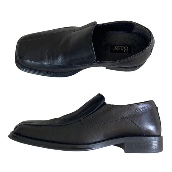 BASS Corrado Black Leather Square Toe Slip-on Dress Shoes Loafers Men\'s Size 7.5 main image 9